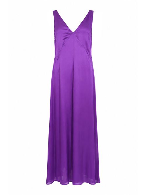 Abito lungo in seta satin Ametista Alpha Studio | AD-6585O2010